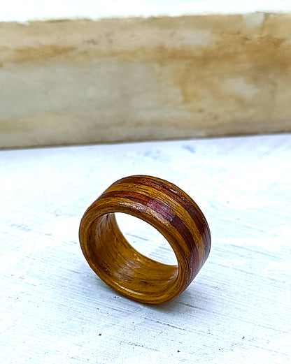 Wooden bented Ring - The Eclipse Band