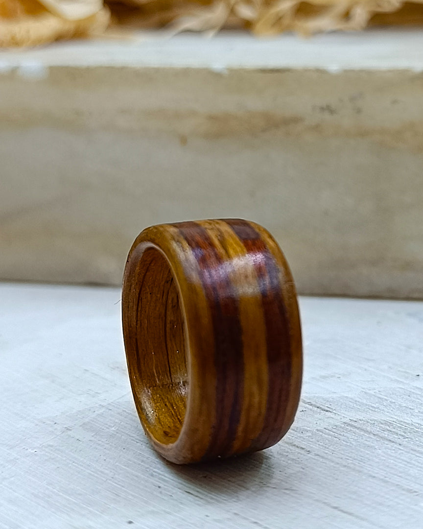 Wooden bented Ring - The Eclipse Band