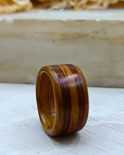 Wooden bented Ring - The Eclipse Band