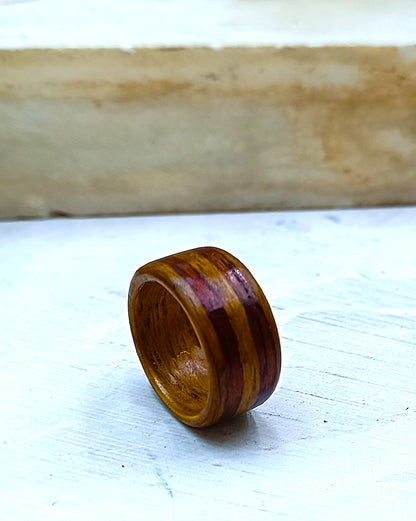Wooden bented Ring - The Eclipse Band