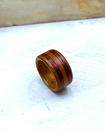 Wooden bented Ring - The Eclipse Band