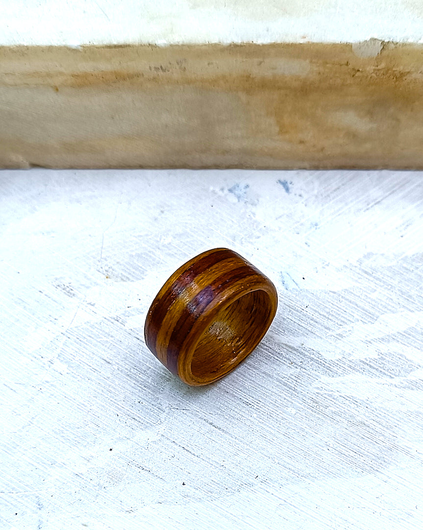 Wooden bented Ring - The Eclipse Band