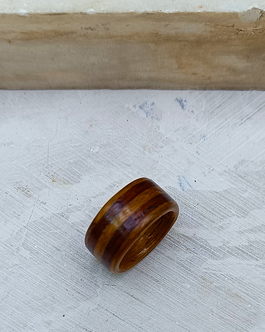 Wooden bented Ring - The Eclipse Band