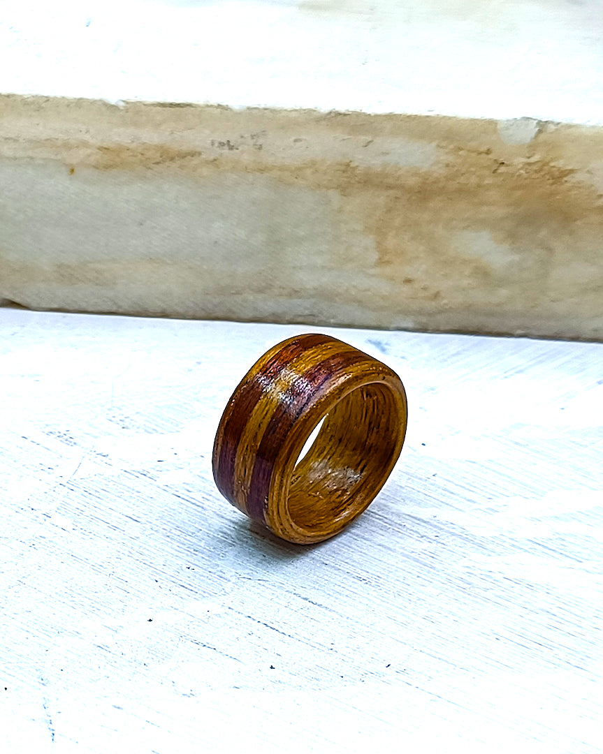 Wooden bented Ring - The Eclipse Band