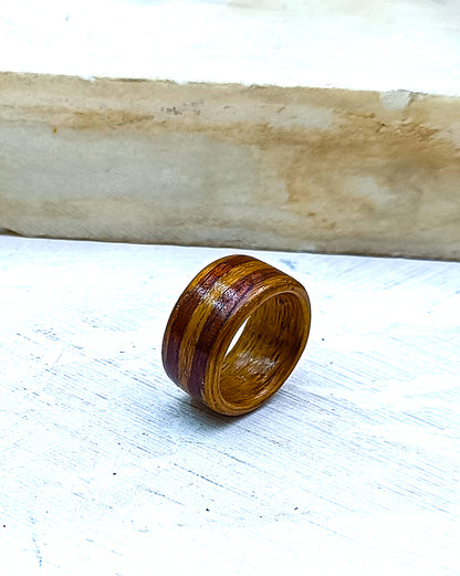 Wooden bented Ring - The Eclipse Band