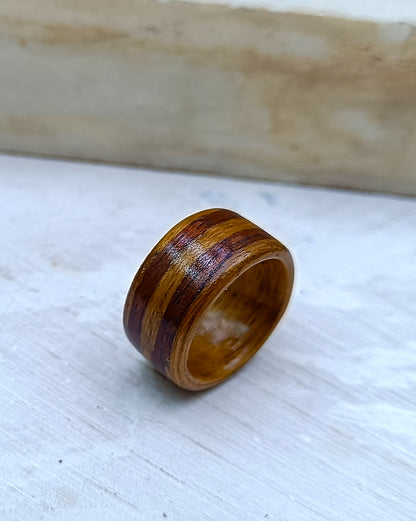 Wooden bented Ring - The Eclipse Band