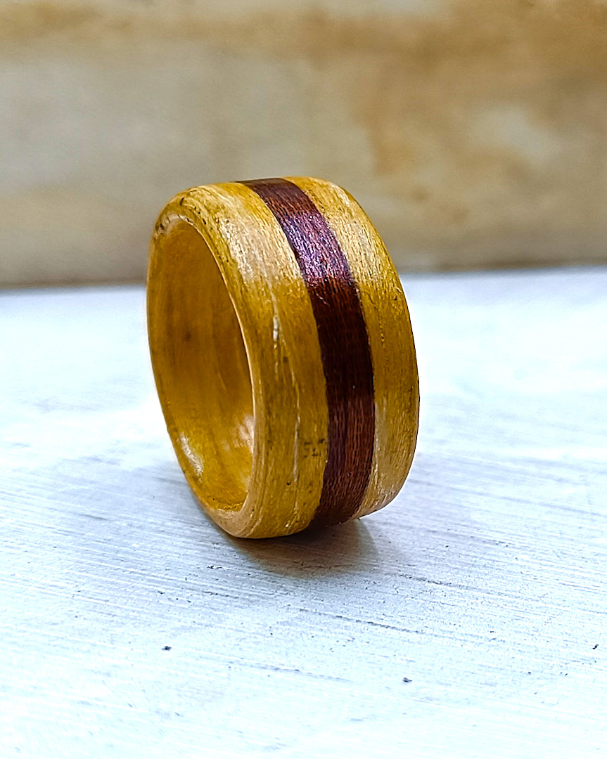 Wooden bented Ring - The Solstice Band