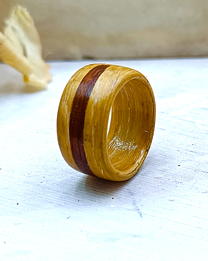 Wooden bented Ring - The Solstice Band
