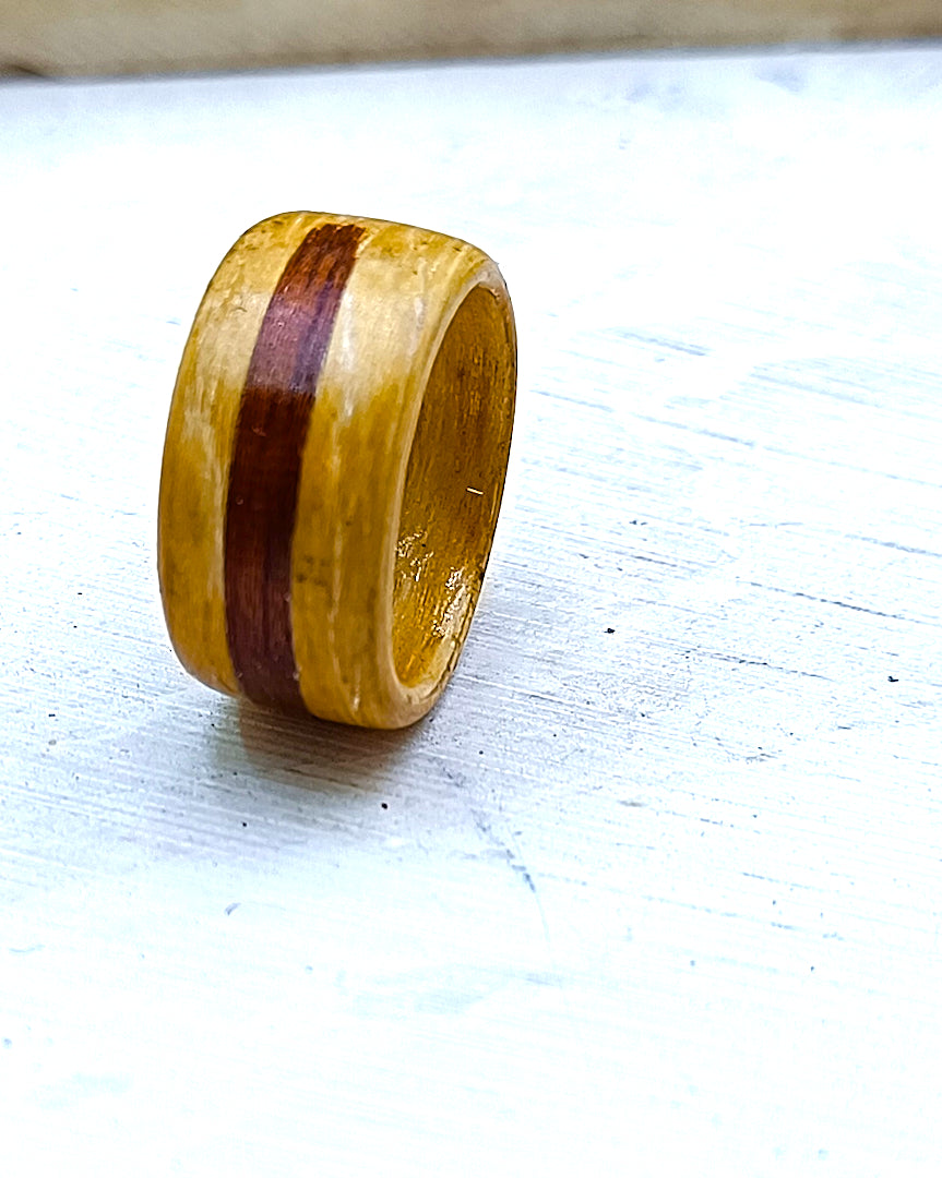 Wooden bented Ring - The Solstice Band