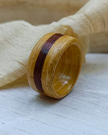 Wooden bented Ring - The Solstice Band