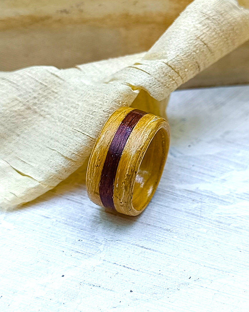 Wooden bented Ring - The Solstice Band
