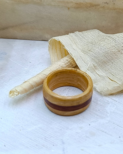 Wooden bented Ring - The Solstice Band
