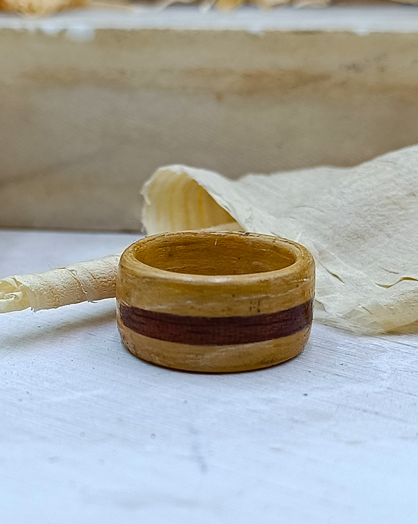 Wooden bented Ring - The Solstice Band