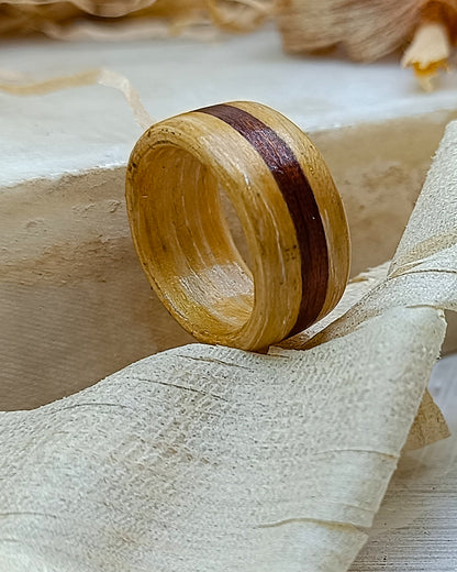 Wooden bented Ring - The Solstice Band