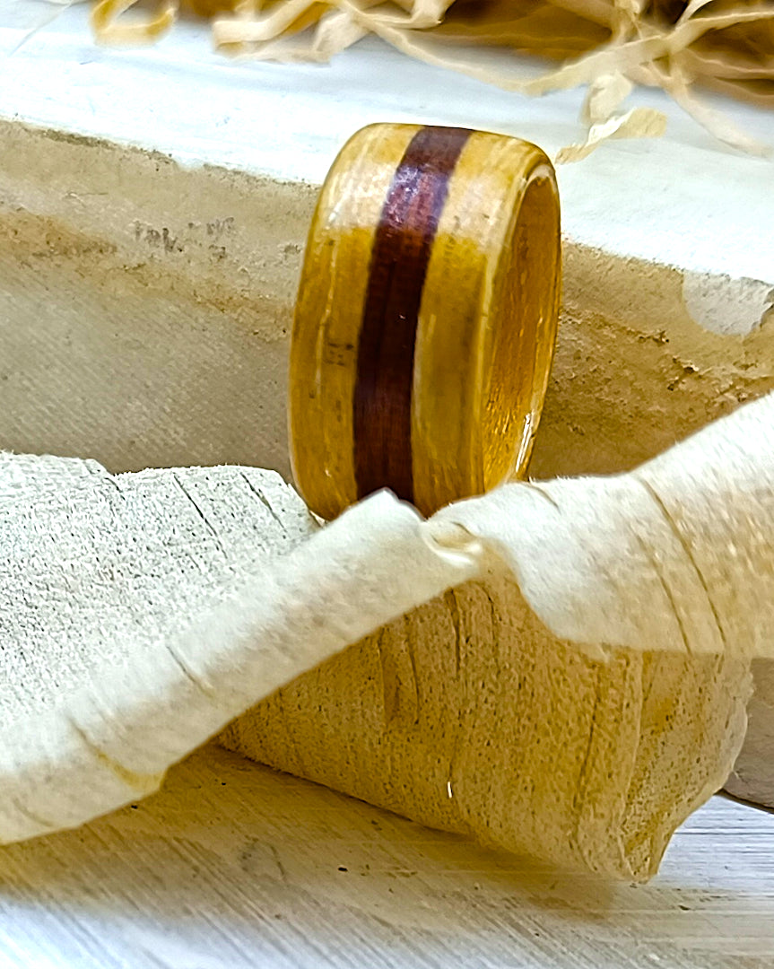 Wooden bented Ring - The Solstice Band