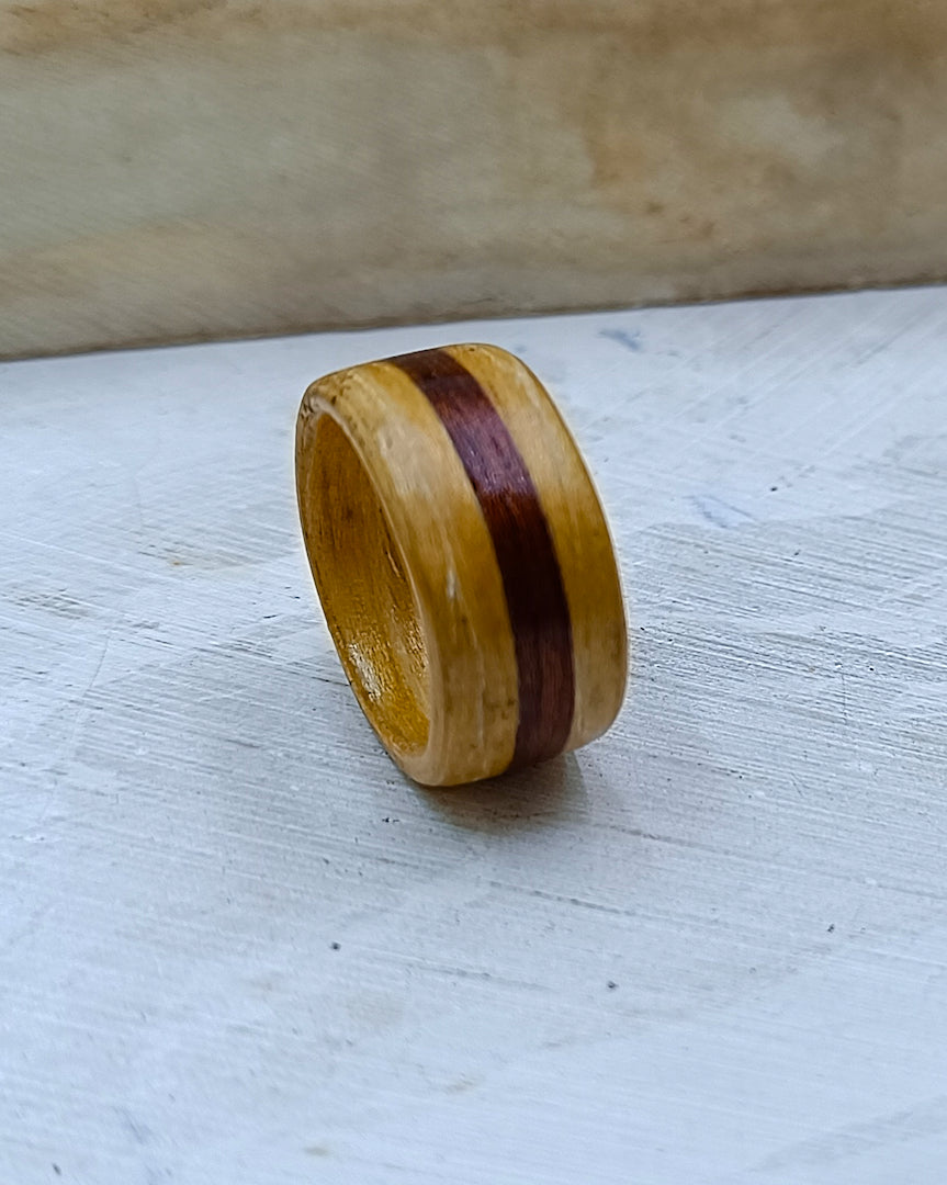 Wooden bented Ring - The Solstice Band