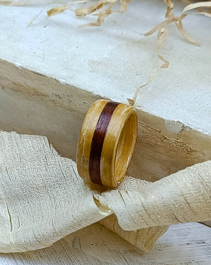 Wooden bented Ring - The Solstice Band
