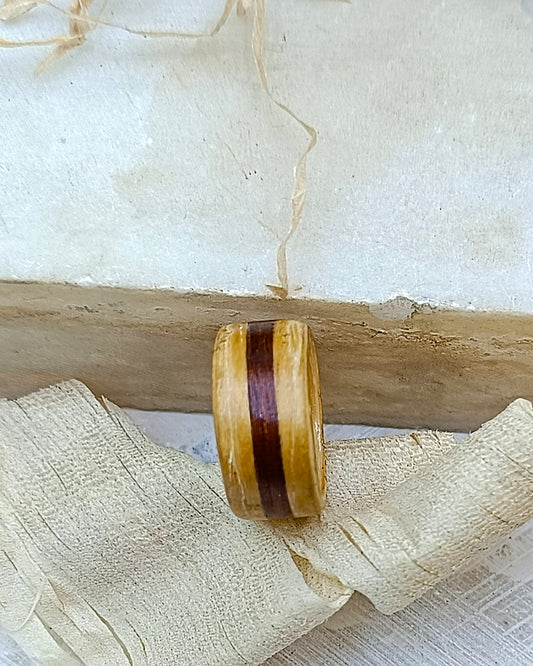 Wooden bented Ring - The Solstice Band