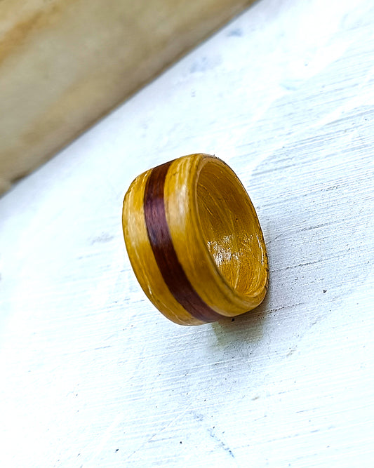 Wooden bented Ring - The Solstice Band