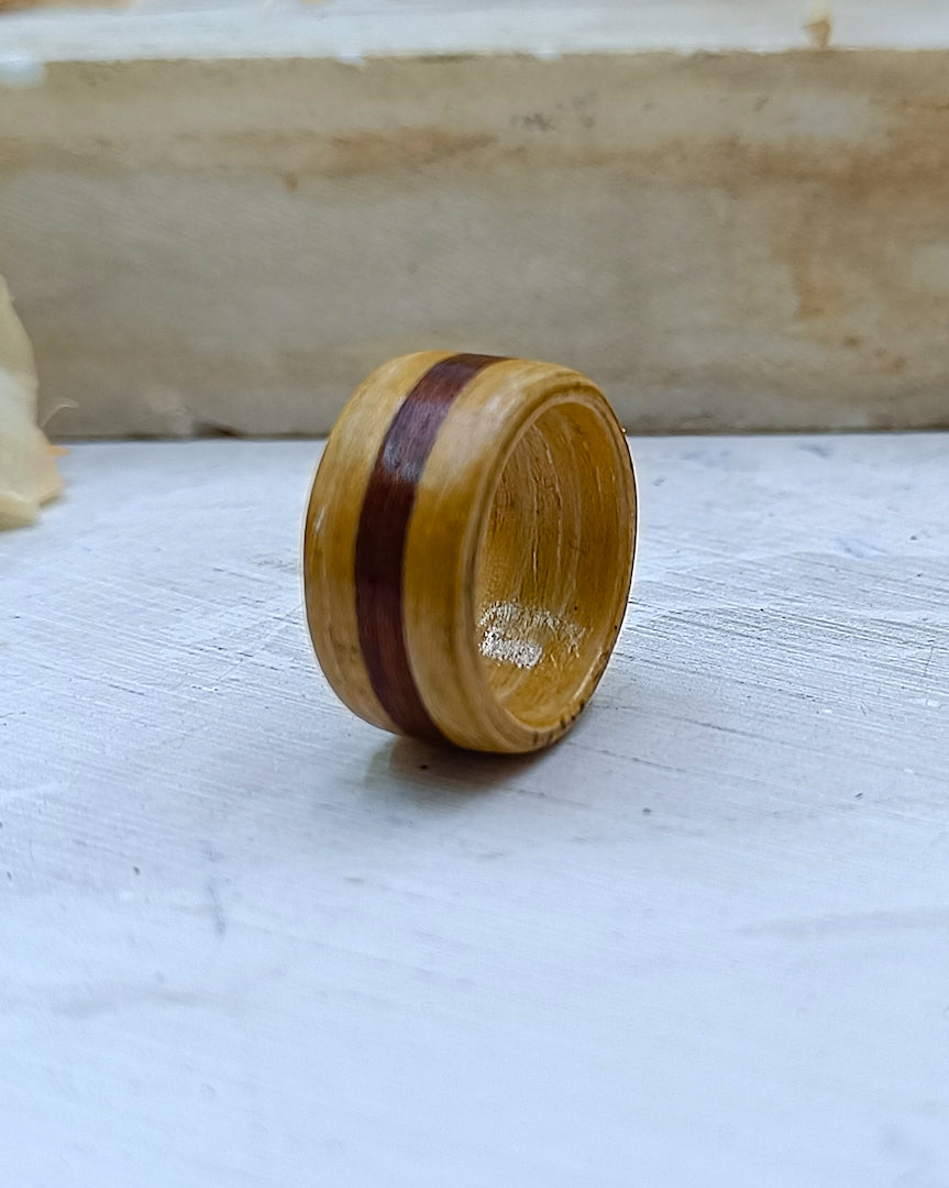 Wooden bented Ring - The Solstice Band