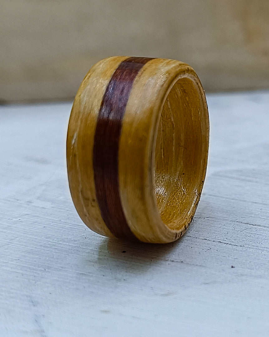 Wooden bented Ring - The Solstice Band