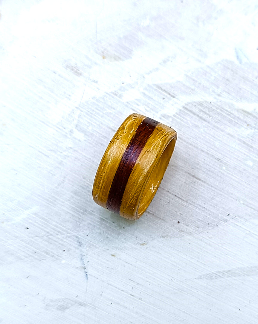 Wooden bented Ring - The Solstice Band