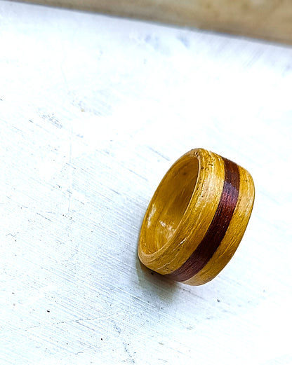 Wooden bented Ring - The Solstice Band