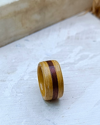 Wooden bented Ring - The Solstice Band