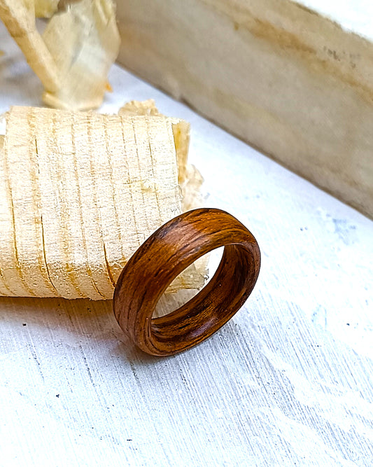 Wooden bented Ring - The Rustic Shadow Band