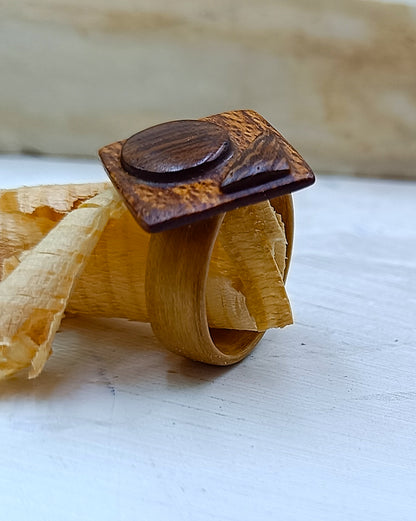 Wooden bented Ring - The Cornerstone