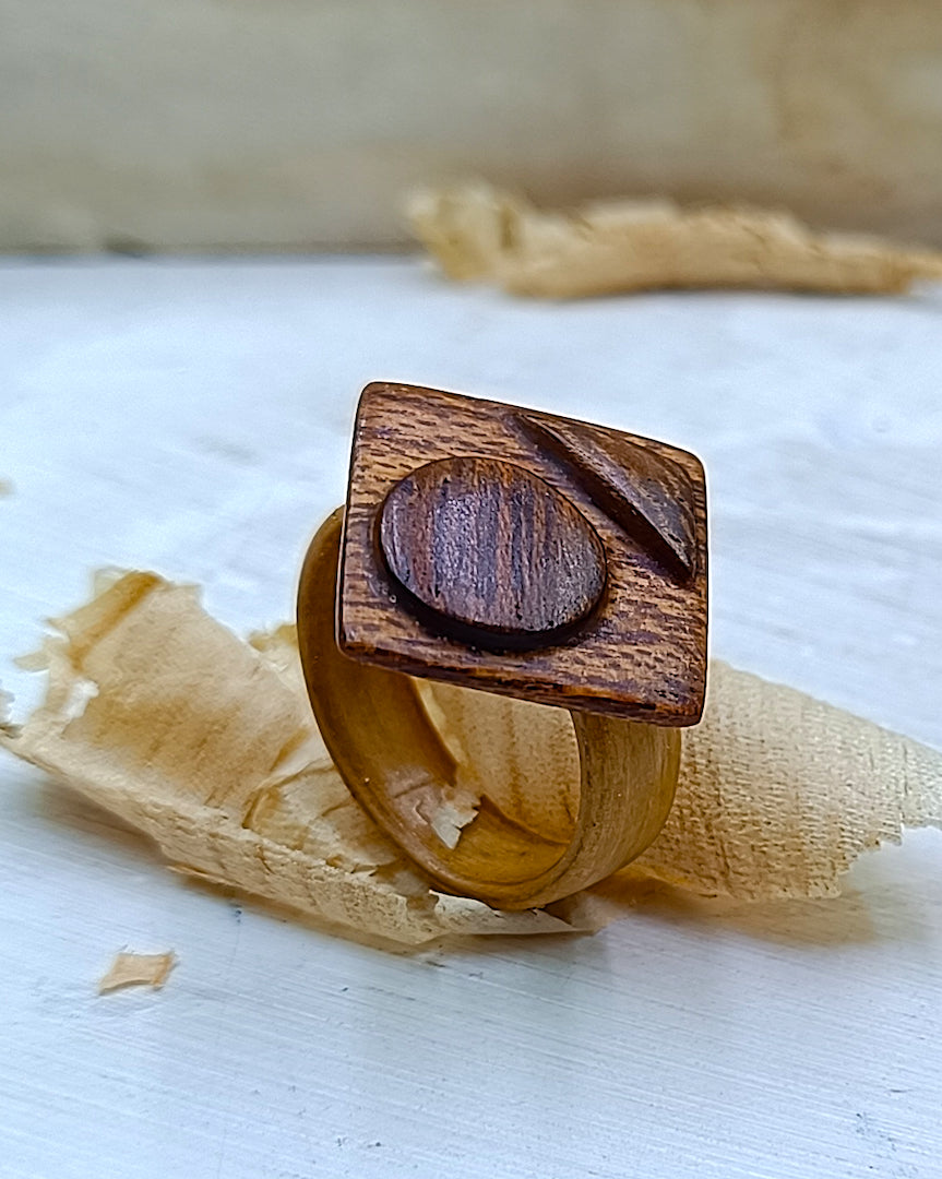 Wooden bented Ring - The Cornerstone