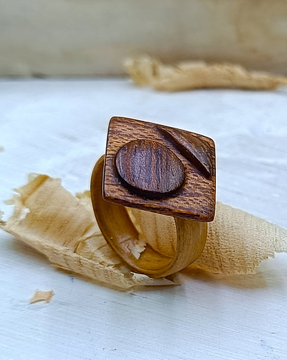 Wooden bented Ring - The Cornerstone