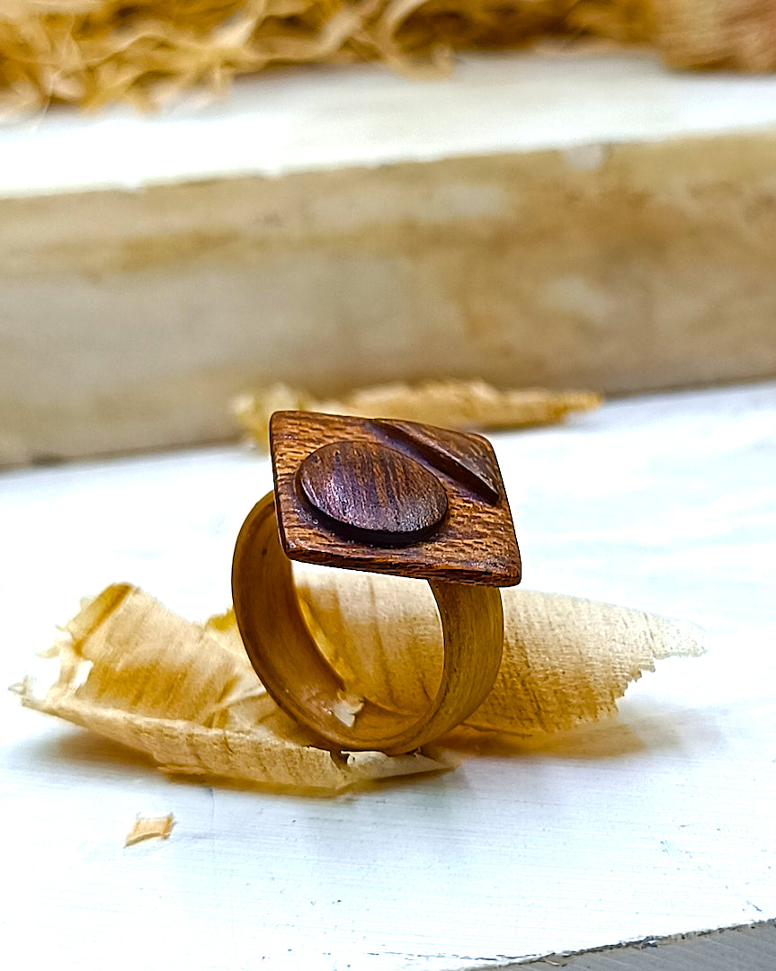 Wooden bented Ring - The Cornerstone