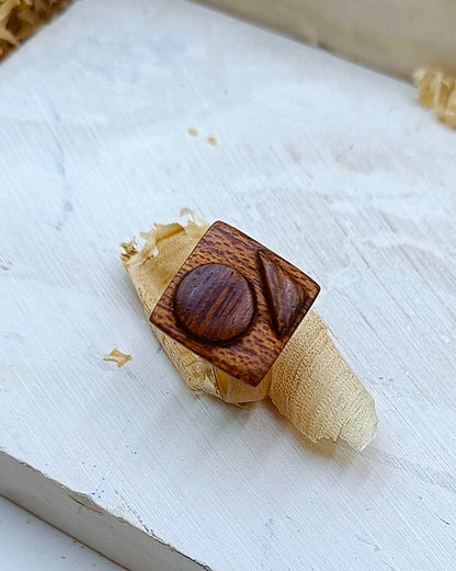 Wooden bented Ring - The Cornerstone