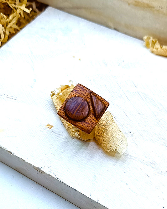 Wooden bented Ring - The Cornerstone