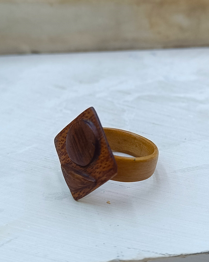Wooden bented Ring - The Cornerstone