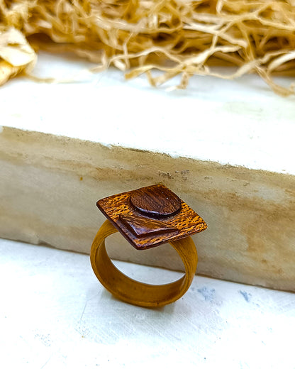 Wooden bented Ring - The Cornerstone