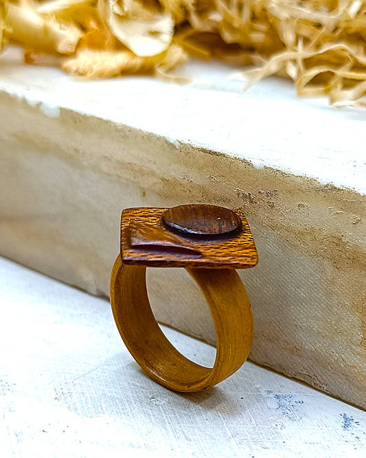 Wooden bented Ring - The Cornerstone