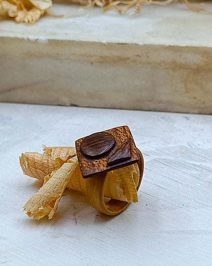 Wooden bented Ring - The Cornerstone