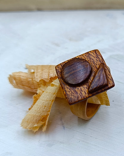 Wooden bented Ring - The Cornerstone