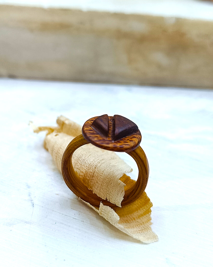 Wooden bented Ring - The Balanced Duo
