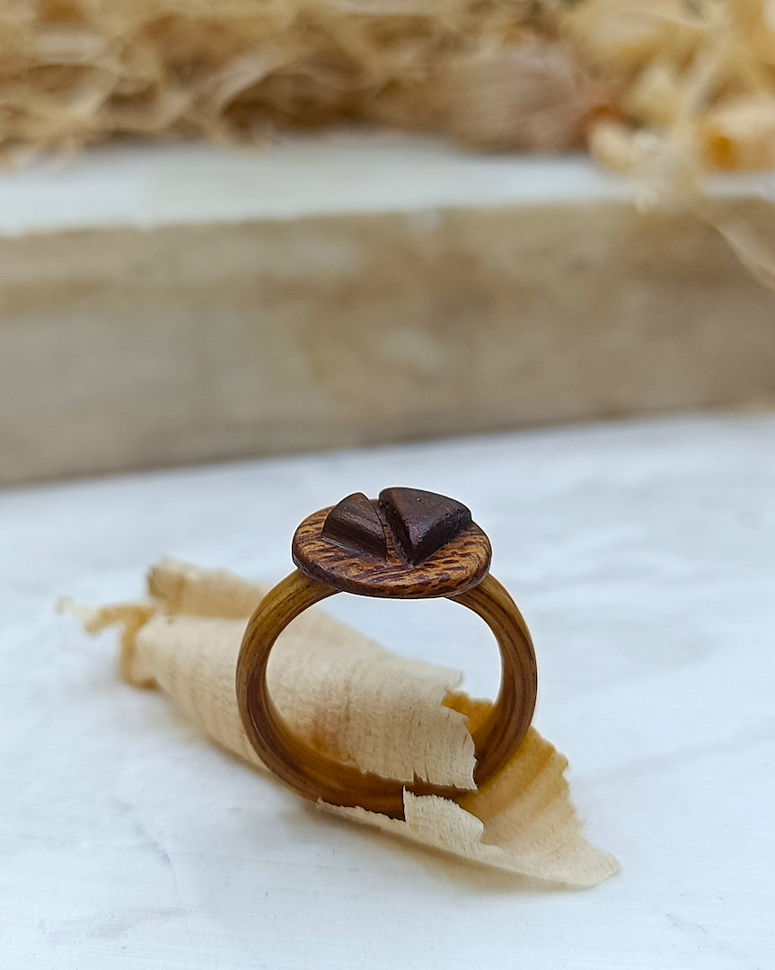 Wooden bented Ring - The Balanced Duo