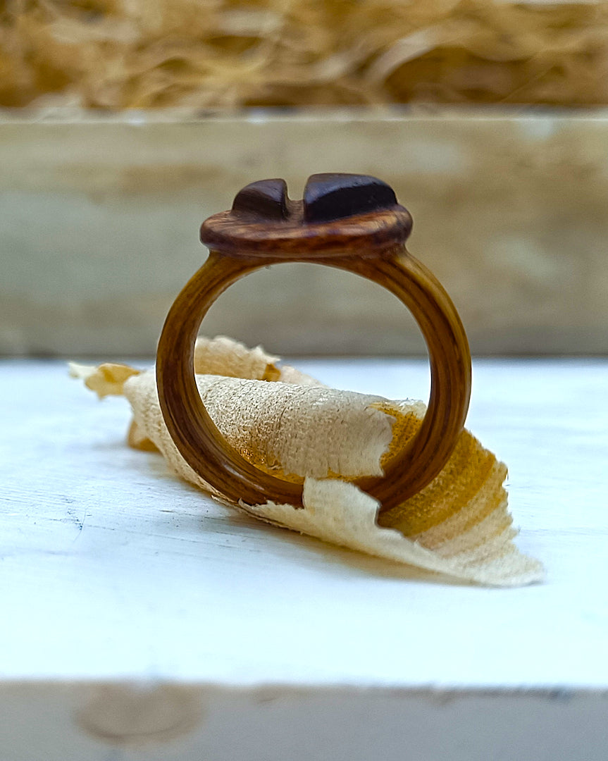 Wooden bented Ring - The Balanced Duo