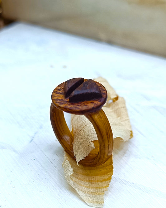 Wooden bented Ring - The Balanced Duo